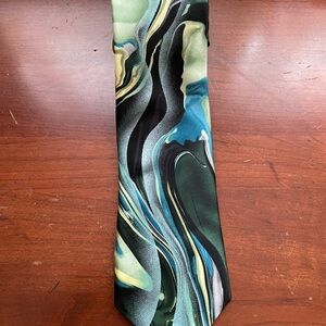 Jerry Garcia Abstract Patterned Silk Tie